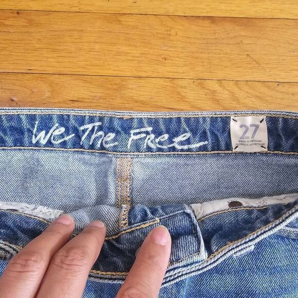 Free People Women's Bailey Blue Denim Mini Skirt Size 27 - Picture 4 of 6